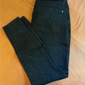 Judy Blue Black Leopard Print Jeans 15/32